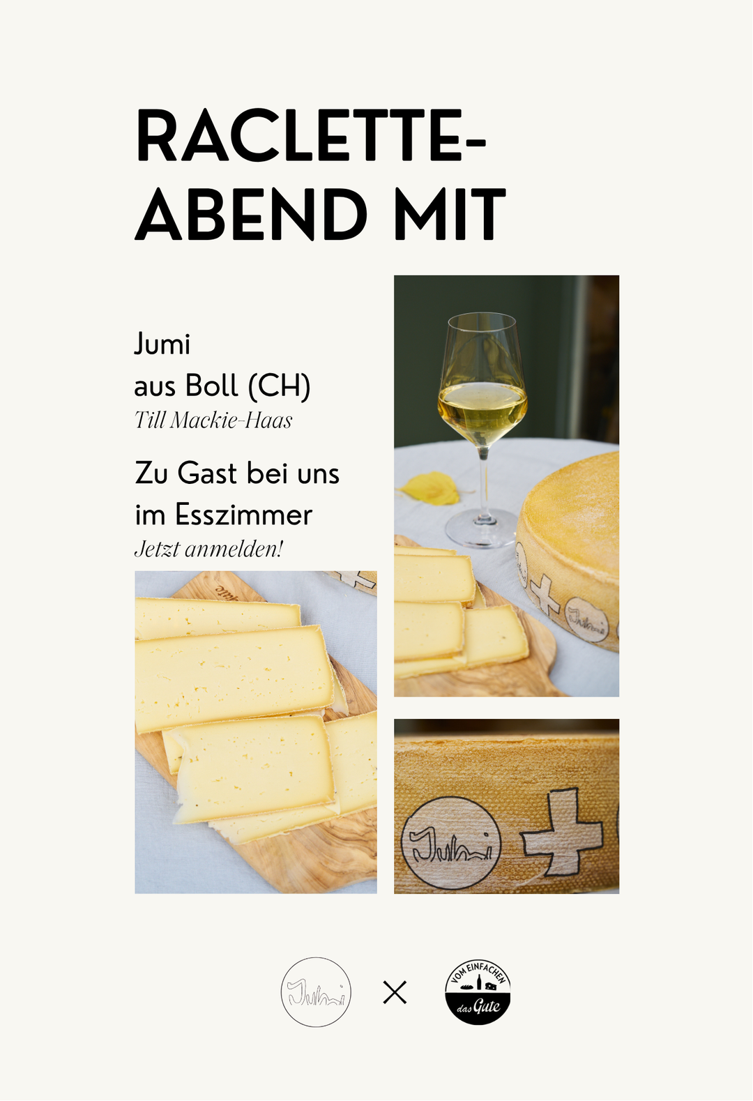 Raclette-Abend mit der Schweizer Käserei Jumi | 08.11.25 | 18-21 Uhr